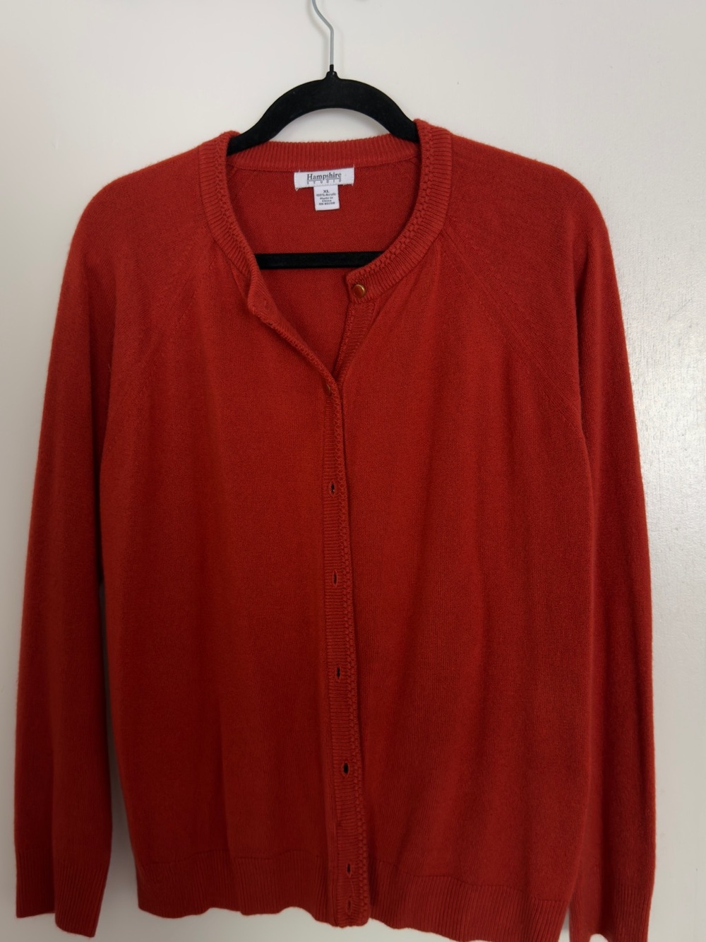 House of Hampton Red Crewneck Cardigan